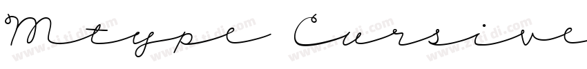 Mtype Cursive字体转换